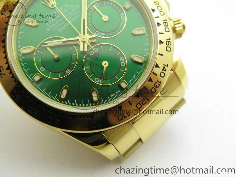 YG Daytona Edition Green YG 1:1 Best Bracelet Steel 904L KKF A7750 Dial on 0401